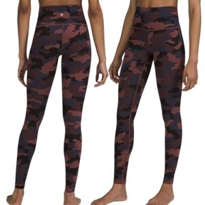 Women's Lululemon Wunder Train High Rise Crop Heritage Leggings